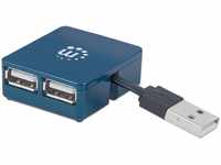 Manhattan Hi-Speed USB 2.0 Micro Hub (4 Ports) blau