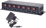 Renkforce RF-3269622 USB-Hub 7 Port USB-A USB 3.0 5 GBit/s Metallgeh&auml;use, einzeln