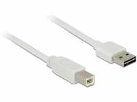 DeLock Kabel Easy-USB 2.0 Typ-A Stecker > USB 2.0 Typ-B Stecker 5 m Weiss