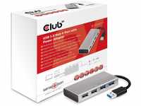 Club 3D CSV-1431 USB 3.0 Hub 4-Port mit Netzteil silber