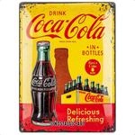 Nostalgic-Art Retro Blechschild, 30 x 40 cm, Coca-Cola &ndash; In Bottles Yellow &ndash;