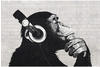 REINDERS Poster Schimpanse Wand - Papier 91.5 x 61 cm Schwarz Schlafzimmer Humor
