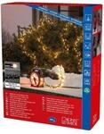 Konstsmide Micro LED Compactlights Lichterkette mit Kabelaufroller, schwarz-rot, 400