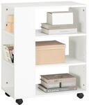 SoBuy Druckerschrank mit Rollen - Stabiler Druckertisch, Rollcontainer, Schreibtisch