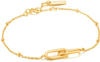 Ania Haie Damen-Armband Beaded Chain Link 925er Silber One Size Gold 32013494