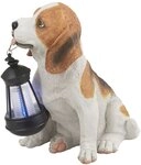 Solarleuchte Hund Garten Solar Dekoleuchte Solarlampe f&uuml;r Au&szlig;en, Beagel mit