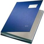 Leitz 57000035 Unterschriftsmappe, 20 F&auml;cher, &Uuml;berzug PP, blau, A4