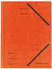 Herlitz 10843878 Einschlagmappe A4 aus Quality-Karton mit Gummizug, orange