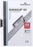 Durable 220902 Duraclip Klemm-Mappe, A4, 6 mm, wei&szlig;, 60 Sheets