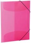 HERMA Sammelmappe A4 Pink Rosa Transluzent, Eckspanner-Mappe aus Kunststoff mit