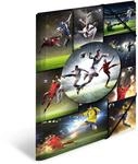 HERMA Sammelmappe A3 Fussball, Kinder Eckspanner-Mappe aus Kunststoff mit Sport