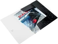 Leitz WOW Eckspannermappe aus Kunststoff, A4, Gummizugverschluss, Schwarz, WOW,