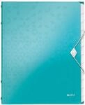 Leitz 46340051 Ordnungsmappe WOW, 12 F&auml;cher, PP, eisblau