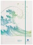 herlitz 50033928 Sammelmappe A4, Motiv: GREENline Welle, 1 St&uuml;ck, Motiv: Welle