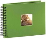 Hama Fotoalbum 24x17 cm (Spiral-Album mit 50 schwarzen Seiten, Fotobuch mit