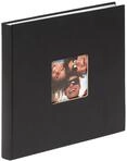 walther design Fotoalbum schwarz 26 x 25 cm mit Cover-Ausstanzung, Fun FA-205-B