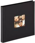 walther design Fotoalbum schwarz 18 x 18 cm mit Cover-Ausstanzung, Fun FA-199-B