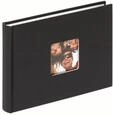 walther design Fotoalbum schwarz 22 x 16 cm mit Cover-Ausstanzung, Fun FA-207-B