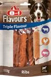 8in1 Triple Flavour Ribs Kaustangen f&uuml;r Hunde - Kausnacks mit extra viel Fleisch,