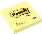 Haftnotiz Post-it 76x76mm 654 gelb: 100 Blatt