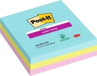 Post-it Super Sticky Gro&szlig;e Notes, Liniert, 3 Bl&ouml;cke,210 Blatt, 101 x 101 mm