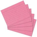 herlitz Karteikarten A6 14,9 x 10,9 cm, liniert, rosa, 100 St&uuml;ck