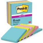 Post-it Super Sticky Notes, 6 Bl&ouml;cke (540 Blatt), 76 mm x 76 mm
