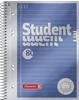 Brunnen Notizblock / Collegeblock Student Premium, 4-fach-gelocht (Veredeltes