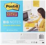 Post-it Super Sticky Big Notes, Packung mit 1 Block mit 30 Bl&auml;ttern, 279 mm x 279