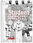 BRUNNEN Collegeblock Premium Student &bdquo;Lama ZENart | A4, Lineatur 27, 80 Blatt,