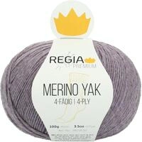 REGIA Premium Merino Yak 9801630-07509 lavendel meliert Handstrickgarn, Sockengarn,