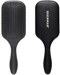 Denman Tangle Tamer Ultra (Black) Detangling Paddle Brush For Curly Hair And...