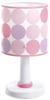 Dalber Kinder Tischlampe Nachttischlampe kinderzimmer Colors Rosa Punkte, 62001S, E14