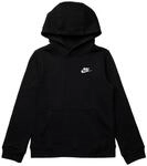 Nike Jungen Sportswear Club Hoody, Schwarz (Black/White), XS (122-128 CM)