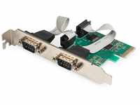DIGITUS IO-Karte - PCIe - Serielle Schnittstellen-Karte - 2-Port DSUB-9 - Chipsatz
