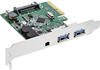 InLine 76660E Schnittstellenkarte, PCIe x4, 2x USB 3.1, 2x Typ-A extern oder 1x...