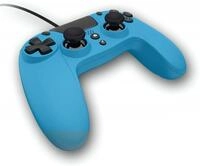 Gioteck - VX4 Blauer Verkabelter Controller f&uuml;r PS4 und PC Gamepad, Joystick