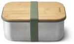 BLACK + BLUM Edelstahl Sandwichbox | Olive | 1,25 L Edelstahl Dose mit Deckel 