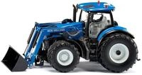 Siku 6797, New Holland T7.315 Traktor mit Frontlader, Blau, Metall/Kunststoff, 1:32,