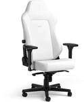 noblechairs Hero Gaming-Stuhl - White Edition | Verf&auml;rbungsresistentes...