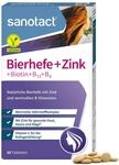 sanotact Bierhefe + Zink (60 Tabletten) &bull; F&uuml;r Haut, Haare & N&auml;gel &bull;