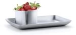 blomus -BASIC- Tablett XS aus mattiertem Edelstahl, zeitloses Design, Ablageschale,