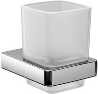 EMCO Trend Zahnputzbecher Glas satiniert &ndash; Elegantes Badaccessoire zur Wandmontage