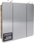 FACKELMANN LED Spiegelschrank Milano/Badschrank mit 3D Effekt/Soft-Close/Ma&szlig;e...