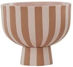OYOY Toppu Bowl &ndash; Braune Steingut-Schale in Caramel/Rose, &Oslash;15 x H13 cm