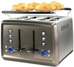 BLACK+DECKER - Toaster 1960W, 4 breite Schlitze, LCD