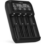 ANSMANN Akku Ladeger&auml;t f&uuml;r 1-2 NiMH Akkus AAA AA Baby C oder 4 Li-Ion 3,6V/3,7V /
