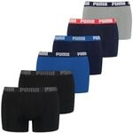 PUMA Basic Boxer 6er Pack blau, L Herren