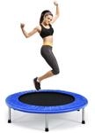 COSTWAY &phi;97cm Mini Trampolin, Fitness-Trampolin faltbar, Kindertrampolin bis 150kg