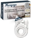 Kopp Verl&auml;ngerungskabel 3m - Arktis-Wei&szlig; - Stromkabel-Verl&auml;ngerung mit erh&ouml;htem